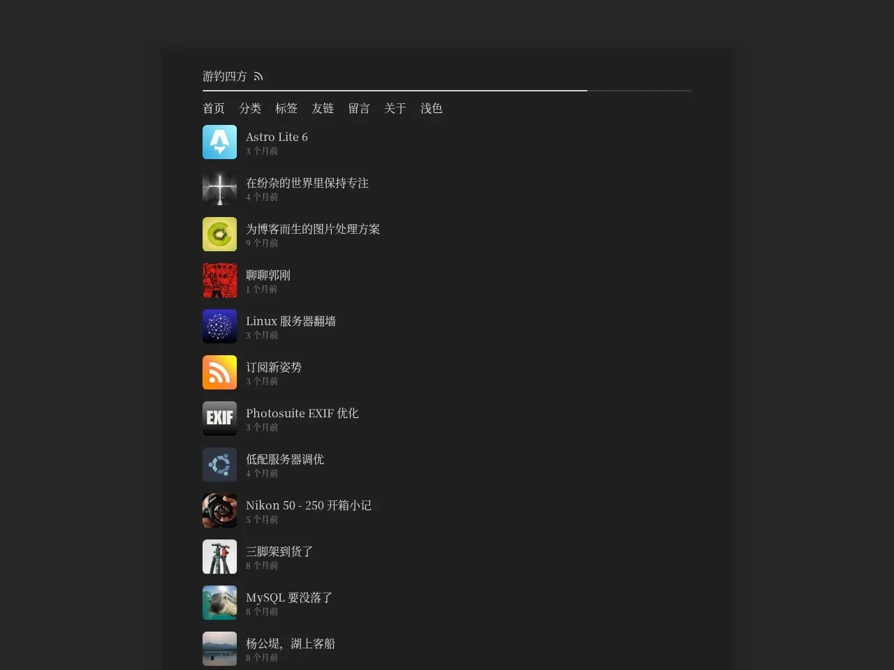 lhasa's Blog 的首页快照
