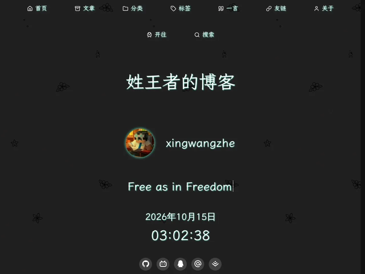姓王者的博客 的首页快照